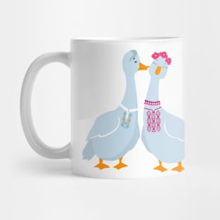 Ukranian geese, girl and boy Mug